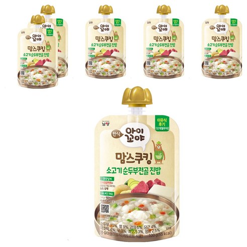 아이꼬야 맘스쿠킹 레토르트 이유식, 순두부찌개 진밥, 100g, 6개