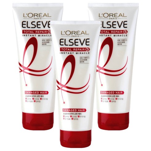 로레알파리 토탈리페어5 인스턴트 미라클 헤어팩, 170ml, 3개