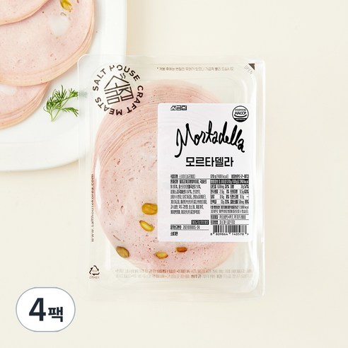 소금집 모르타델라 소시지, 120g, 4팩