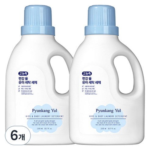 편강율 고농축 유아 세탁 세제, 1500ml, 6개