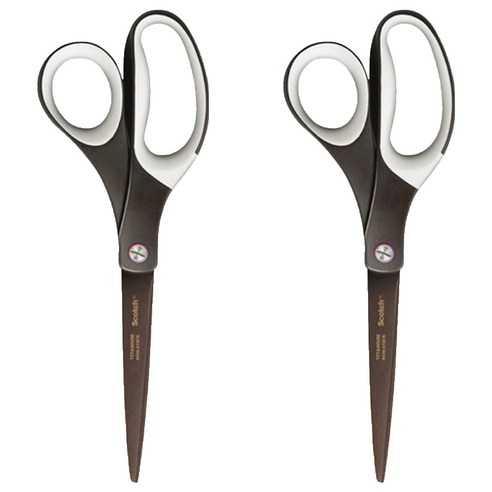 쓰리엠 스카치 프리미엄 티타늄 가위 20.3cm, 브라운 + 화이트, 2개