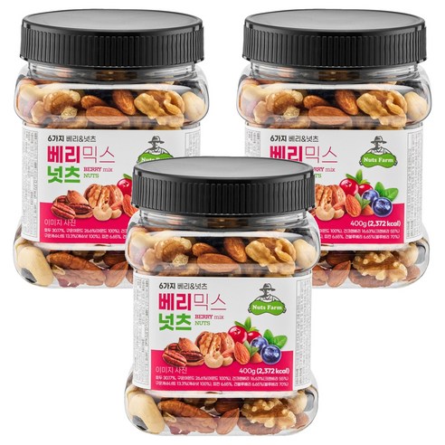 넛츠팜 베리 믹스 넛츠, 400g, 3개