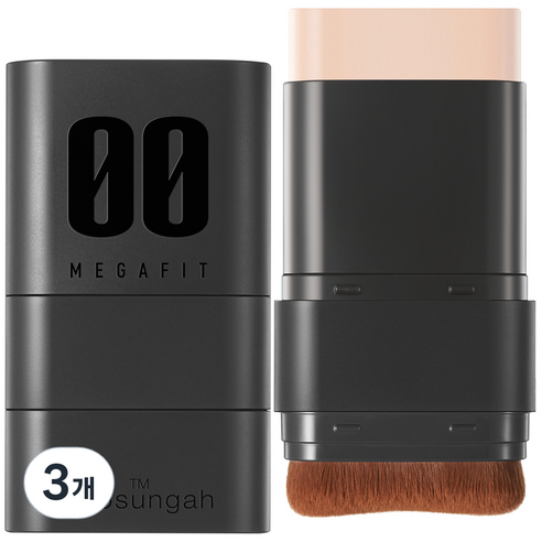 조성아TM 메가 핏 스틱 파운데이션 SPF50+ PA++++ 16g, 포슬린, 3개