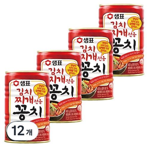 샘표 김치찌개용 꽁치 통조림, 400g, 12개
