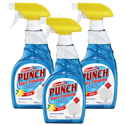 무궁화 스피드 펀치 유리세정제, 500ml, 3개