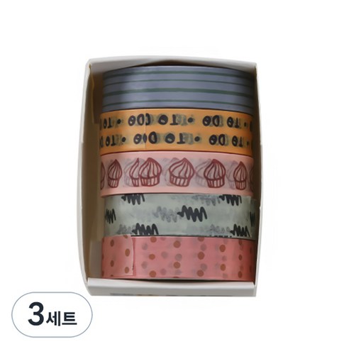 꼬까 다꾸 마스킹 테이프 5개입, 06, 3세트