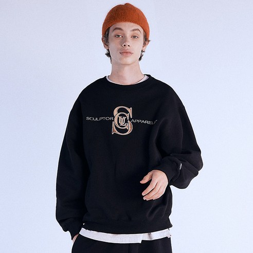 스컬프터 남성 Satin Applique Sweatshirt