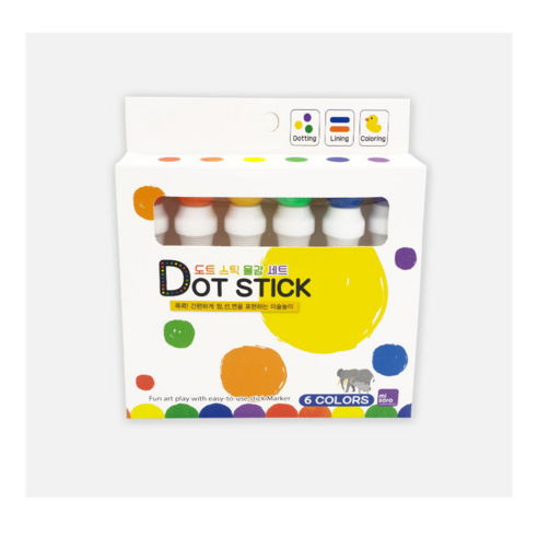 톡톡 찍어 만드는 즐거움, 미소로 도트스틱 물감으로 아이의 상상력을 펼쳐주세요!