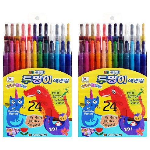 지구화학 투명이 색연필, 24색, 2개