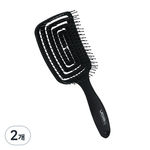 웨신 쓰담 나이테 플라핀 헤어브러쉬, 혼합색상, 2개
