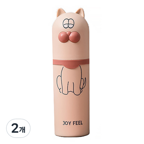 마켓A 슬립캣 휴대용 칫솔 케이스 핑크, 2개