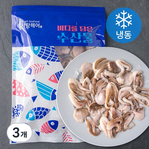 사랑해어 간편한 손질 주꾸미 (냉동), 800g, 3개