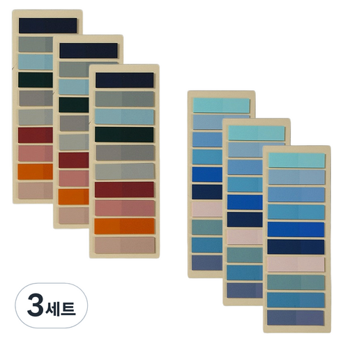 마다꾸미 인덱스 라벨 포스트잇 투명 마크 대용량 메모지 2종 x 3p 세트, 03 C타입, 3세트