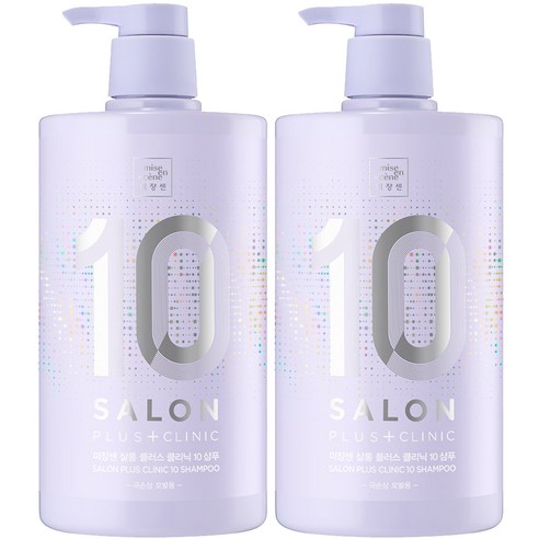 미쟝센 살롱 플러스 클리닉 10 샴푸 극손상모발용, 990ml, 2개