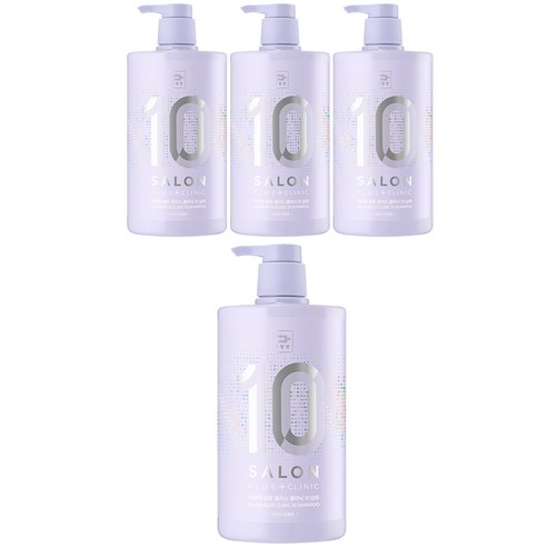 미쟝센 살롱 플러스 클리닉 10 샴푸 극손상모발용, 990ml, 4개