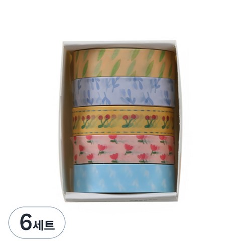 꼬까 다꾸 마스킹 테이프 5개입, 09, 6세트