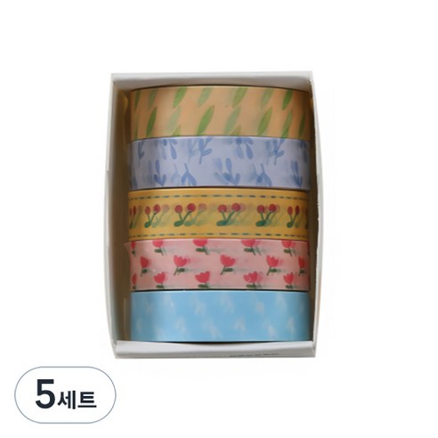 꼬까 다꾸 마스킹 테이프 5개입, 09, 5세트