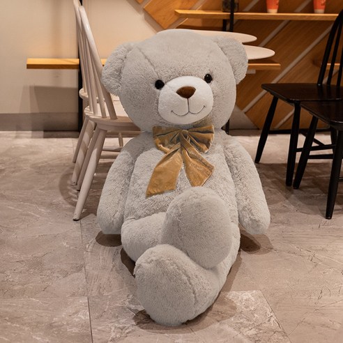 순잠 러브스마일베어 대형 리본 곰인형, 120cm, 초코베이지, 1개