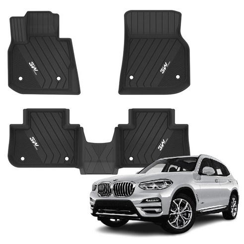 3더블유 에코라이너 카매트, BMW New-X3 (G01) 2017.11~, 블랙