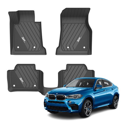 3W 에코라이너 TPE 카매트, 블랙, BMW X6 (F16) 2014.12 ~ 2019.11