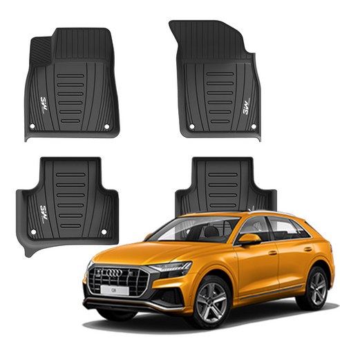 3W 에코라이너 TPE 카매트, 블랙, AUDI Q8 2020.4~