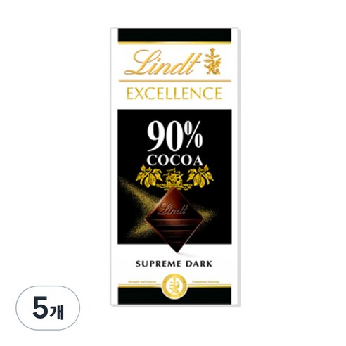 린트 엑설런스 다크 90% 초콜릿, 100g, 5개