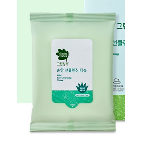 우리 아이 선크림, 꼼꼼하게 지워주는 그린핑거 순한 선클렌징 티슈!