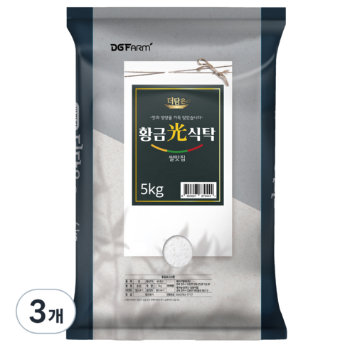 대구농산 더담은 황금빛식탁 백미, 5kg, 3개