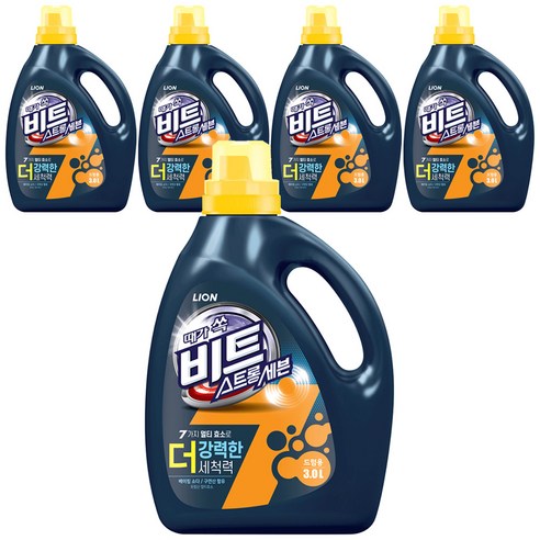 비트 스트롱 세븐 드럼용 액상세제 본품, 5개, 3L