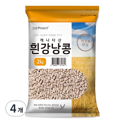 대구농산 흰강낭콩, 2kg, 4개