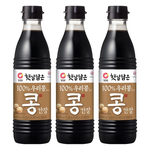 청정원 햇살담은 우리콩 간장, 500ml, 3개