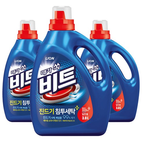 비트 진드기 침투 일반용 액상세탁세제 본품, 3L, 3개