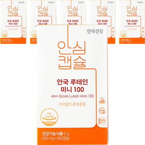 안국건강 New 루테인 미니 100, 60정, 6박스