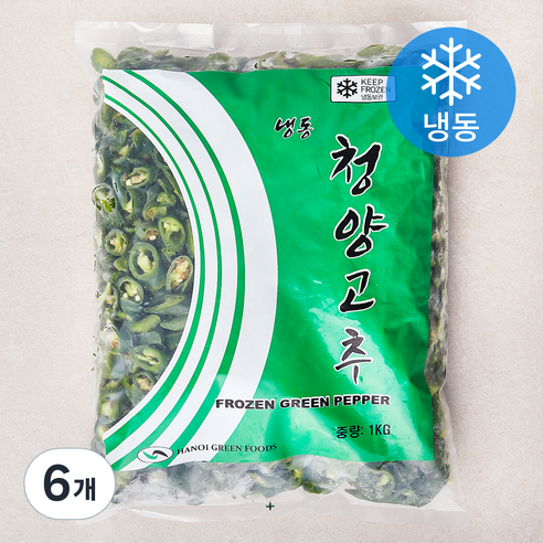 냉동 베트남 청양고추 (냉동), 1kg, 6개