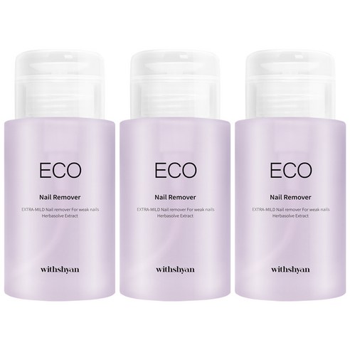 위드샨 대용량 펌프형 에코네일리무버, 200ml, 3개