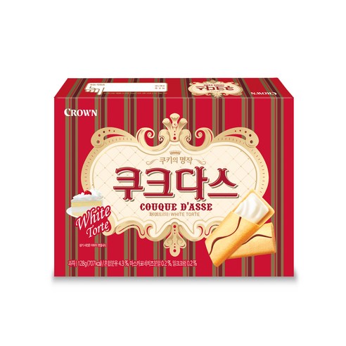 크라운 쿠크다스 화이트토르테, 289g, 1개