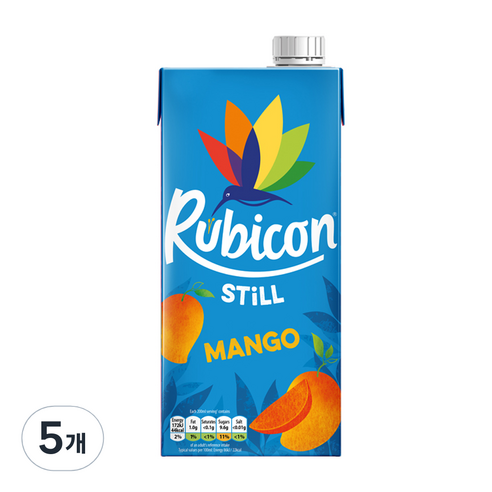 루비콘 망고 주스, 5개, 1L