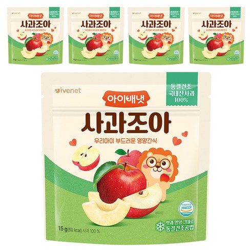 아이배냇 사과 조아 과일칩, 5개, 15g