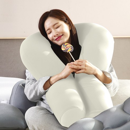 리브맘 달콤 비즈 바디필로우 U자형, 아이보리