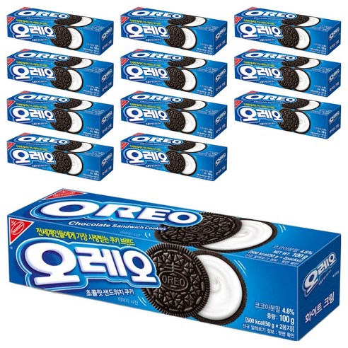 오레오 화이트 초콜릿 샌드위치 쿠키, 100g, 12개