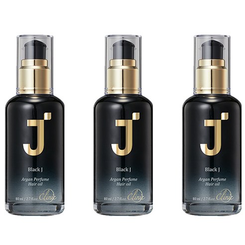 제이숲 블랙제이 아르간 퍼퓸 헤어 오일, 80ml, 3개