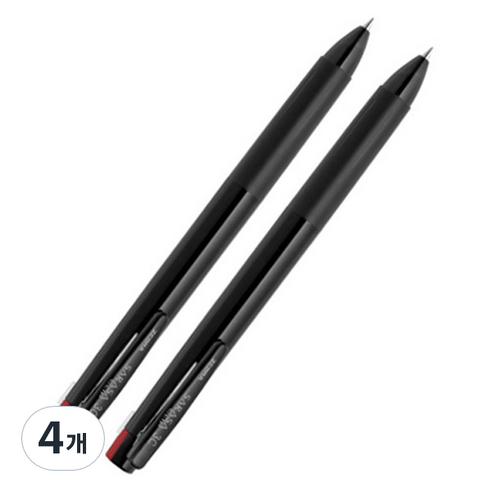 제브라 사라사 클립 3색 펜 0.5mm, 블랙, 4개