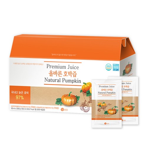 올즙 올바른 호박즙, 30개, 90ml