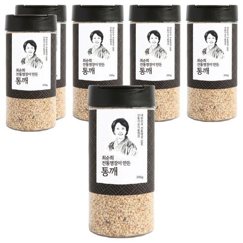 승인식품 최순희 전통명장이 만든 볶은참깨, 200g, 6개