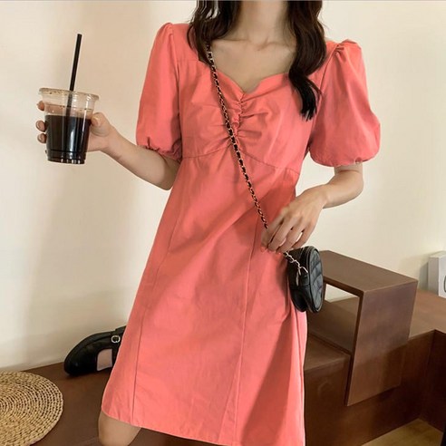 빈티지 벌룬 여름 미니 원피스 02195 40대여름원피스