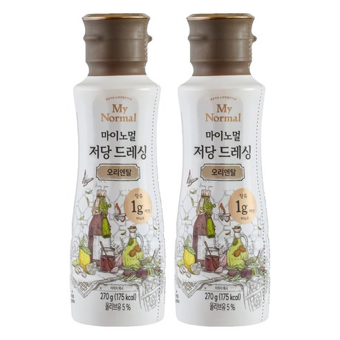 마이노멀 저당 오리엔탈 드레싱, 270g, 2개