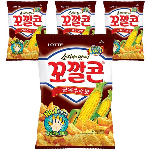 꼬깔콘 군옥수수맛, 134g, 4개