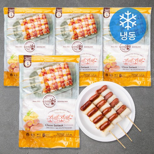 쿠즈락 치즈 소떡소떡 10개입 (냉동), 1.5kg, 4개