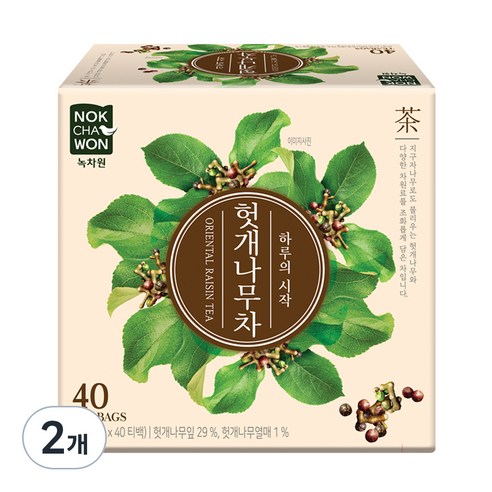 녹차원 헛개나무차, 1g, 40개입, 2개