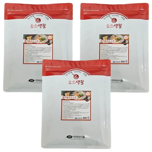 두원식품 멸치칼국수 스프, 1kg, 3개